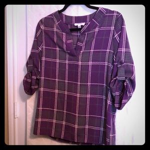 Purple blousy top